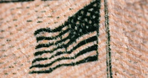 4k Super Macro Close Ups- U.S. Currency- U.S. Flag on $20 Bill Stock Footage