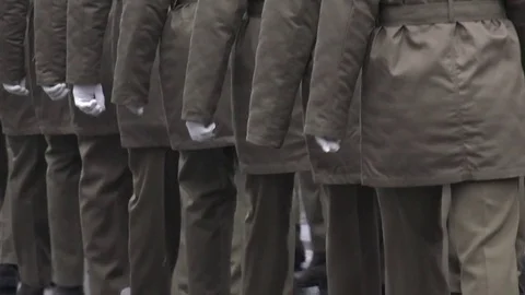 4K Superior rank brigade exercise general and commander uniform safety mission Stock Footage 70543648