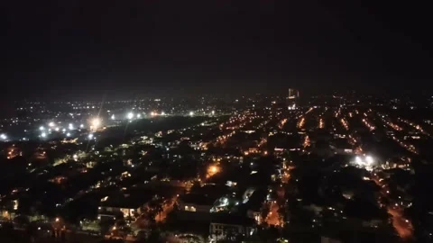 4K: Surabaya Cityscape at Night Stock Footage 218371553