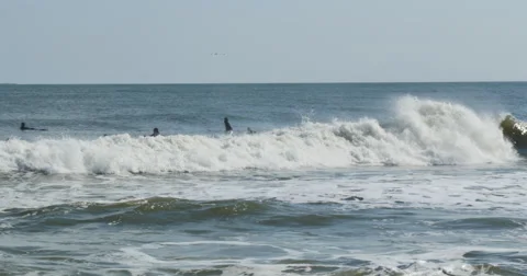 4K, Surfing, ocean, waves Stockbeeldmateriaal 46689578