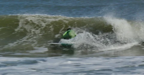 4K, Surfing, ocean, waves Stockbeeldmateriaal 46690479