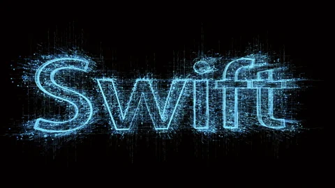 4k Swift Programming language word tag cloud,binary computer code. 库存影片 108039257