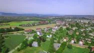 4K Swiss Sub-Urban Zone Aerial Shot Stock Footage