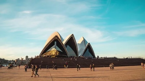 4K Sydney Opera House Hyperlapse Stock Footage 77018012