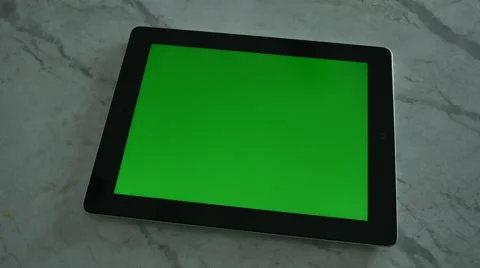 4K TABLET COMPUTER ON MARBLE DOLLY MOVE Stock Footage 45203681