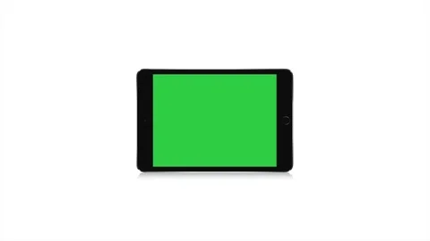 4K Tablet Computer Screen, White Background Touch Screen, Business Device Stock Footage 74830210