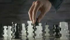 4K Queen Takes King Checkmate Chess Game, Stock Video