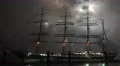 4k Tall ship Kruzenshtern with big fireworks timelapse 4k or 4k+ Resolution