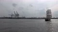 4k Tall ship Thalassa leaving Hamburg harbour passing by 4k or 4k+ Resolution