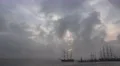 4k Tall ships leaving harbor with evening clouds 4k or 4k+ Resolution