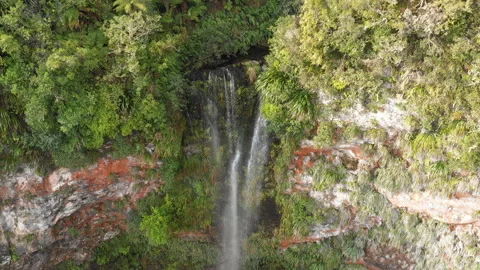 4K Tall Waterfall in Rainforest Stock Footage 140026478