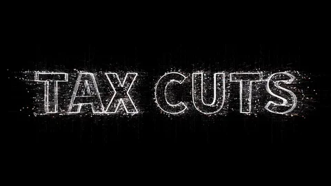 4k TAX CUTS word,Matrix binary computer code text design animation. 스톡 동영상 118659952