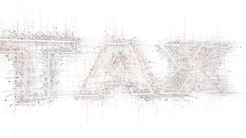 4k tax word tag cloud,binary computer code. 스톡 동영상 111569450