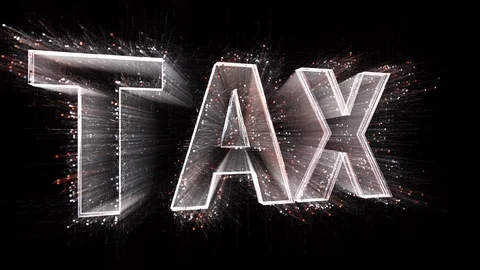 4k TAX word,Matrix binary computer code text design animation. Stock Footage 118659505