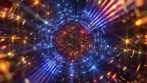 4k Tech Space Rings Motion Background Video stock 328467542