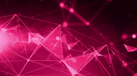 4k Technology Abstract Animation Background Seamless Loop. Pink Color Stock Footage 55296431