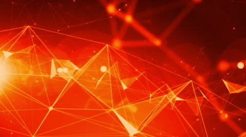 4k Technology Abstract Animation Background Seamless Loop. Orange Color Stock Footage 55296792