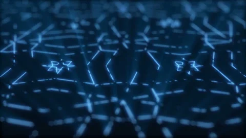 4K. Technology background. Motion digital. Neon light Stock Footage 120048540