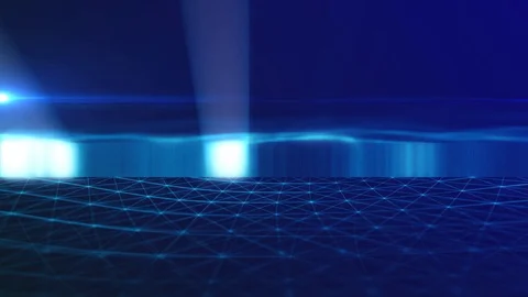 4K Technology Grid Background With Copyspace with glitches Stock Footage 106702821