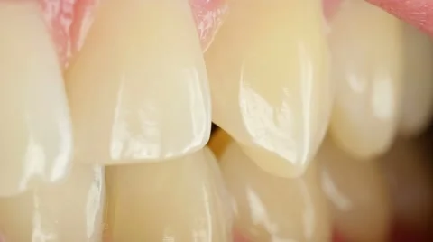 4K - Teeth in macro Video stock 43211551