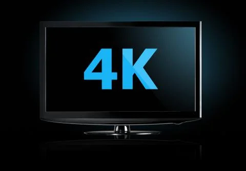 4k television display Stock Illustration