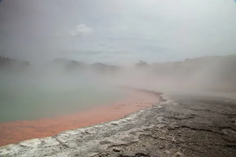 4K. Termal lake timelapse Stock Footage 46443281