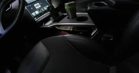 4k Tesla Model S interior from drivers side Stock Footage 137615646
