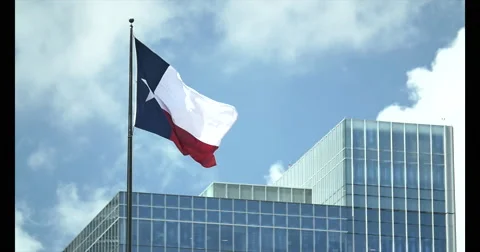 4K Texas State Flag Slow Motion 90 fps Stock Footage 51055118