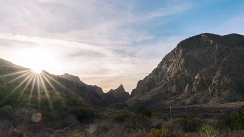 4K Texas Time Lapse Texas Landscape Sunset Sunrise Hyperlapse Chisos Basin Stock Footage 148675070