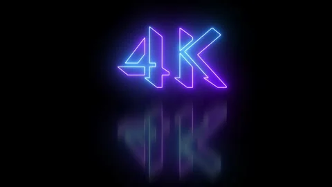 4K text animation in 4K. Easy to put into any video. Neon-colored 4K text Stock Footage 279532136