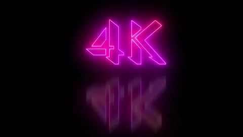 4K text animation in 4K. Easy to put into any video. Neon-colored 4K text Stock Footage 279532210