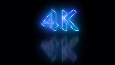4K Text animation in high resolution. Easy to put into any video. Neon-colo.. 库存插图