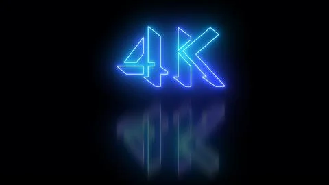 4K Text animation in high resolution. Easy to put into any video. Neon-colo.. イラスト素材