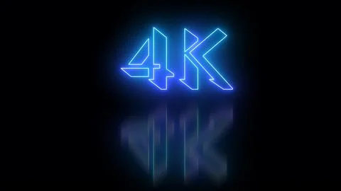 4K Text animation in high resolution. Easy to put into any video. Neon-colo.. 库存插图