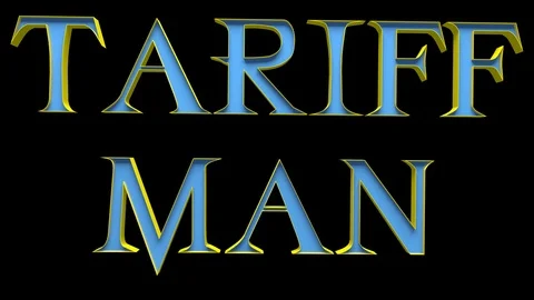 4K Text Bumper Tariff Man 5 Stock Footage 109549498