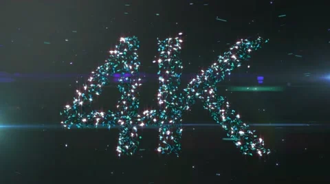 4K Text Typography Particles Crack Blue Shine flash Loop - 4K resolution Stock Footage 40066817