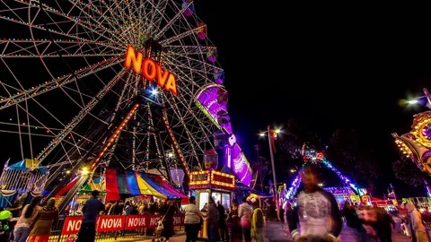 4K Theme Park Combo Stock Footage