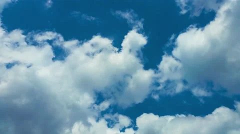 4K Thick Clouds on Blue Sky Background Stock Footage 50232165