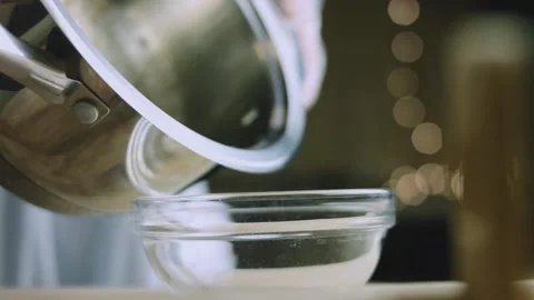 4K Thick Cola Reduction Coating a Spoon over the Pot Video stock 342112934