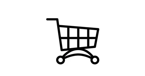 4K Thin line icon Shopping cart. 스톡 동영상 134133164