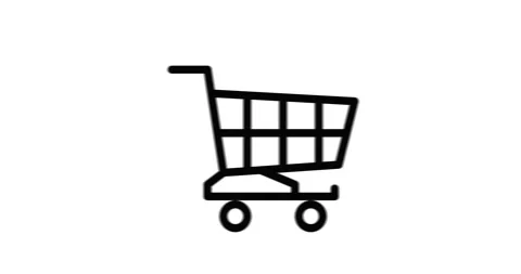 4K Thin line icon Shopping cart. Stockbeeldmateriaal 134133242