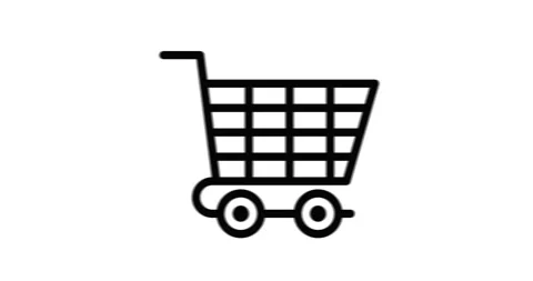 4K Thin line icon Shopping cart. 스톡 동영상 134133310