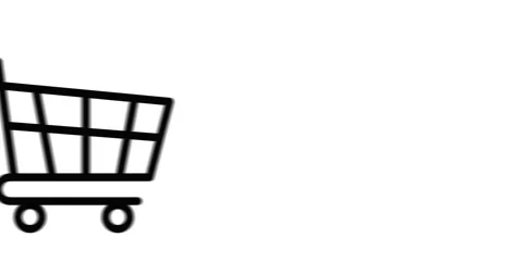 4K Thin line icon Shopping cart. 스톡 동영상 134133359
