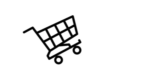 4K Thin line icon Shopping cart. Stockbeeldmateriaal 134133413