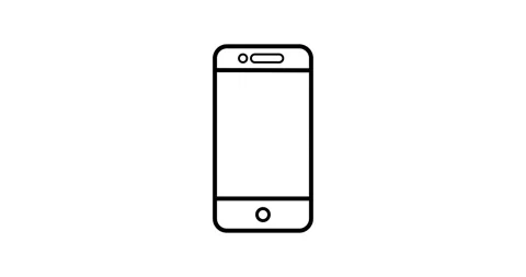 4K Thin line icon Smartphone Vídeos de archivo 134133520