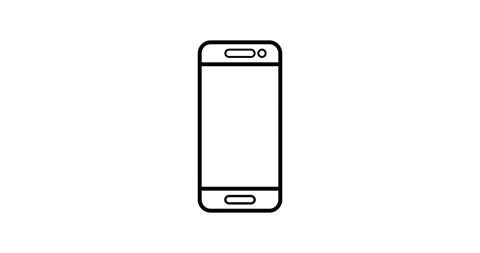4K Thin line icon Smartphone 스톡 동영상 134133635
