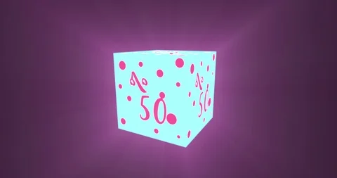 4K Three Dimensional Light Cube - % 50 Sale |Loopable Stock Footage 109523372