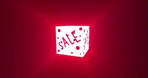 4K Three Dimensional Light Cube - Sale |Loopable Stock Footage 109523636