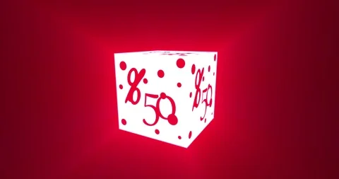4K Three Dimensional Light Cube - % 50 Sale |Loopable Stock Footage 109524875