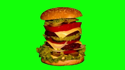 4k – Three-level hamburger Stock Footage 57657431